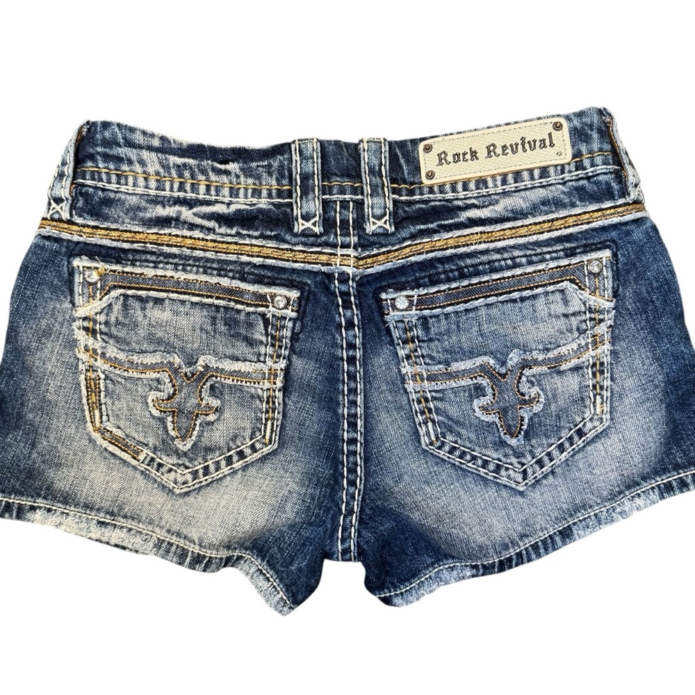 Rock Revival Women's Distressed Blue Jean Shorts